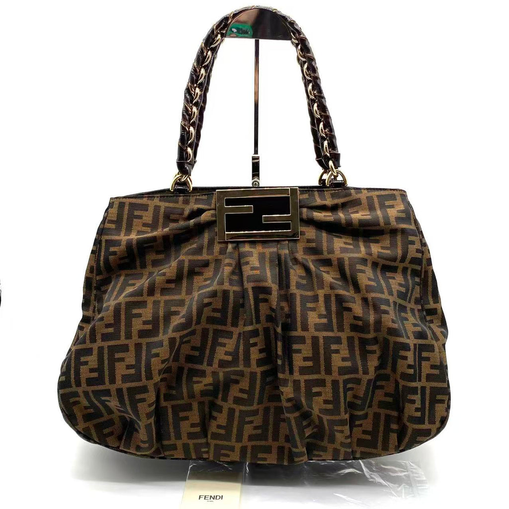 Fendi Canvas Shoulder Bag Large