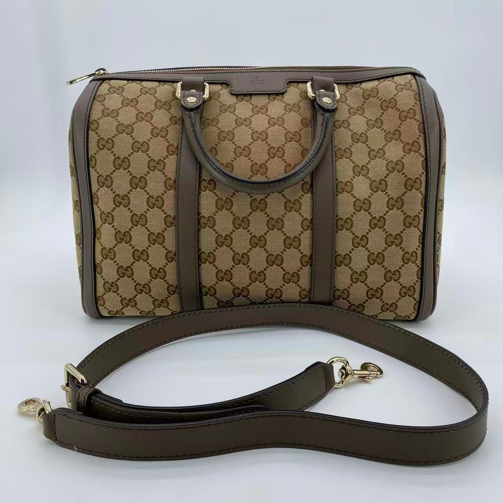 Joy Boston Bag GG Coated Canvas Medium