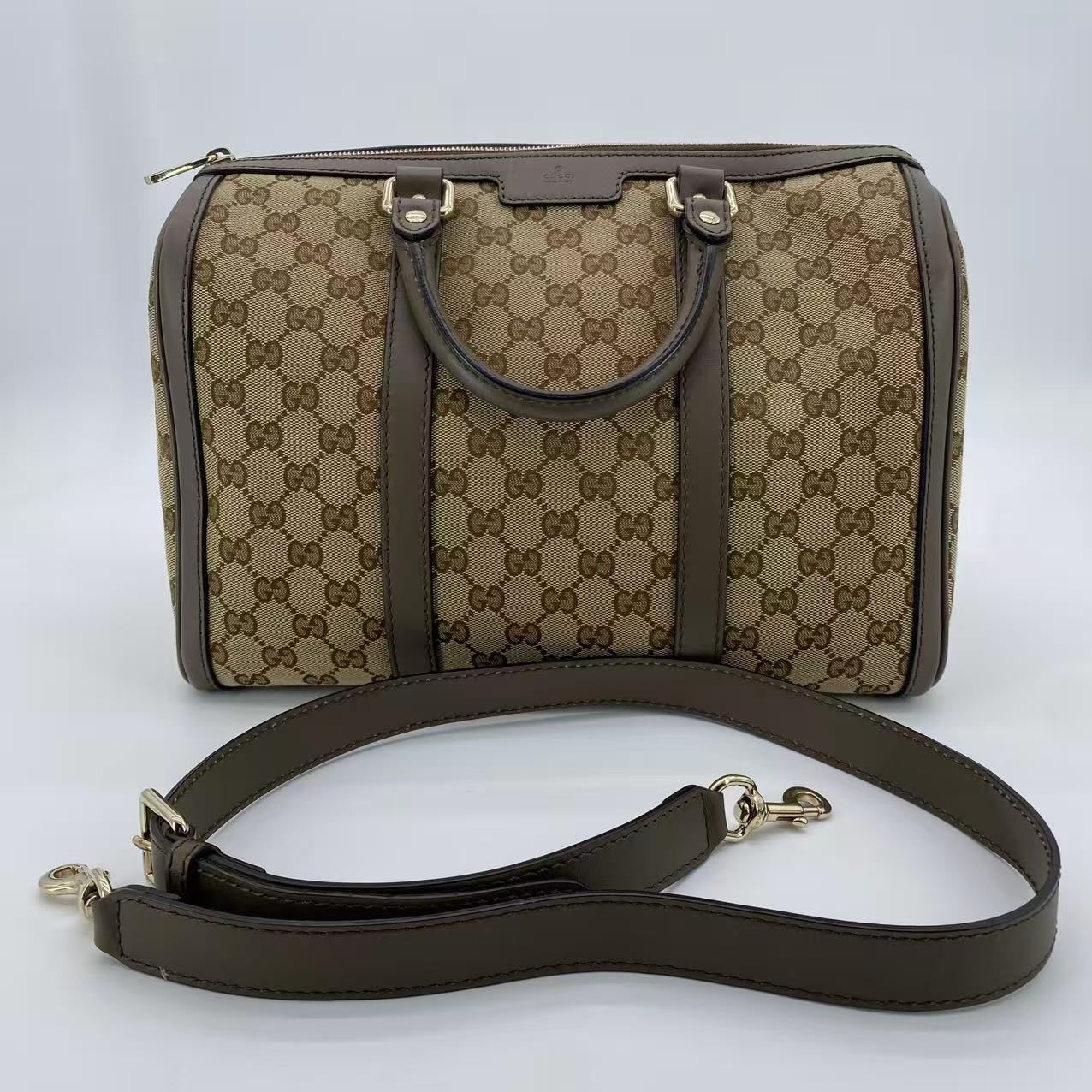 Joy Boston Bag GG Coated Canvas Medium