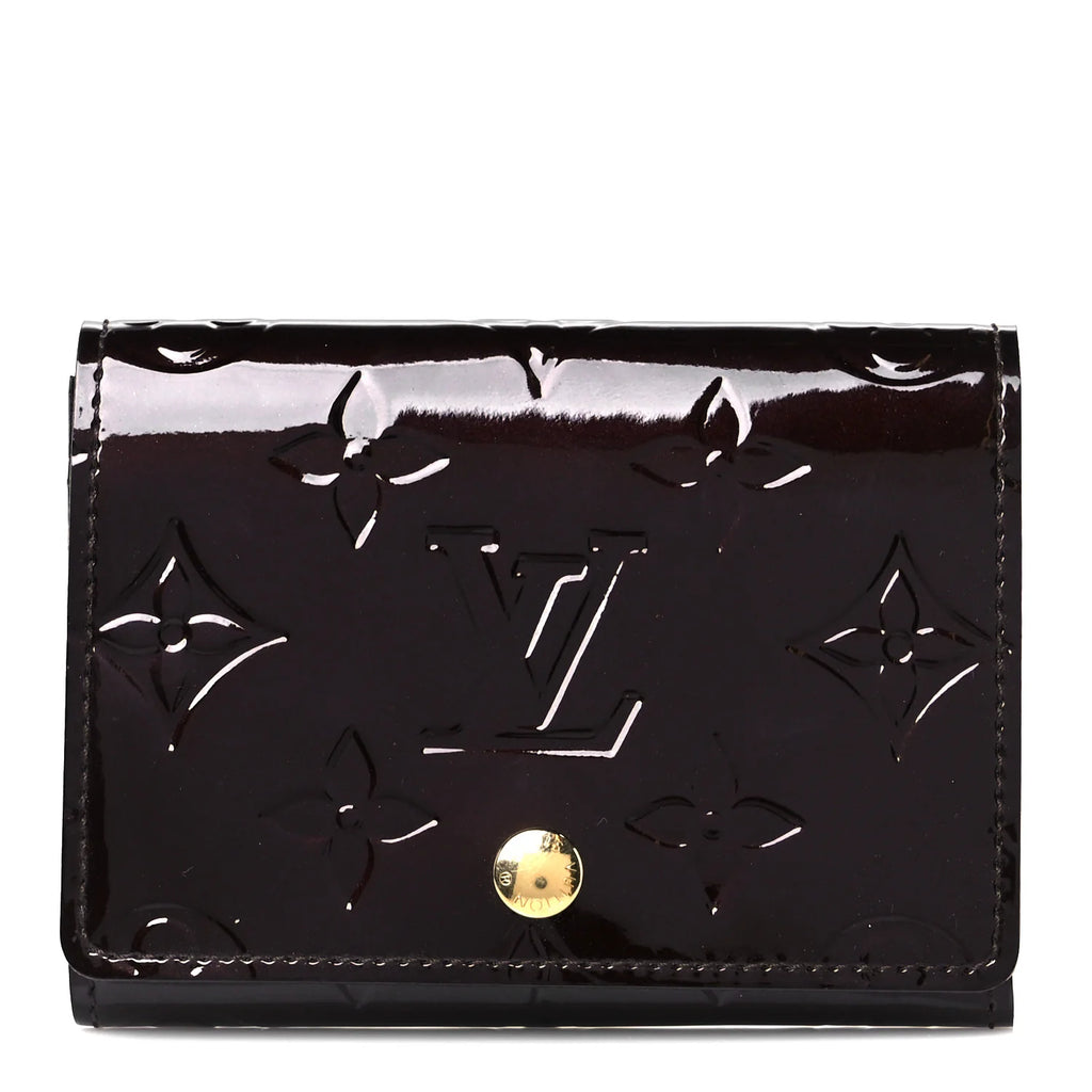 Louis Vuitton Vernis Business Card Holder Amarante twins w21251