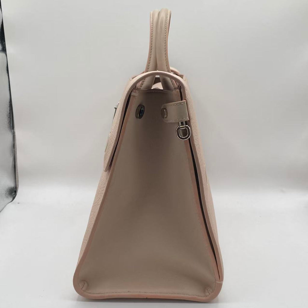 Beige Pebbled Leather Large Diorever Bag