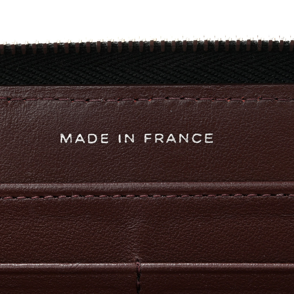 Caviar Quilted Large Gusset Zip Around Wallet Black - twins