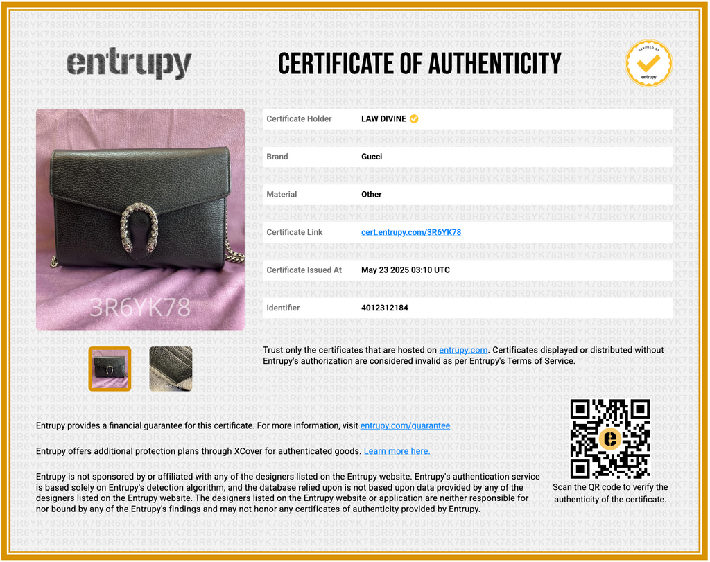 Calfskin Mini Dionysus Chain Wallet Black