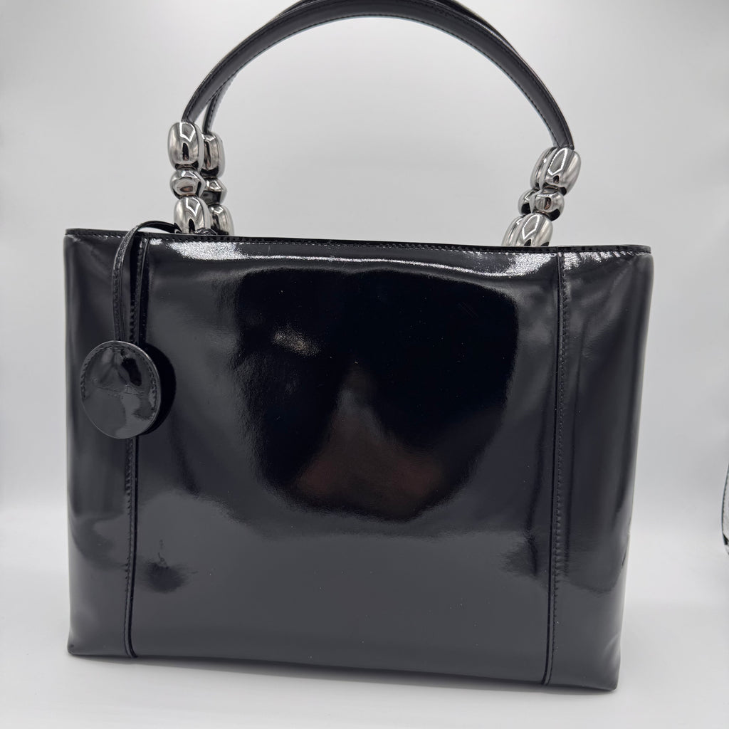 Dior Black Malice Patent Leather Satchel