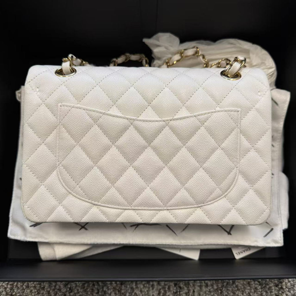 Classic double flap small caviar microchip