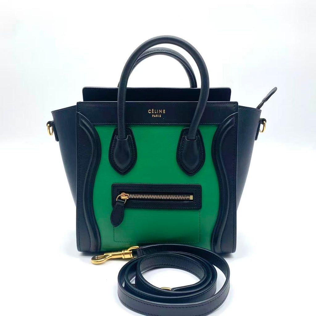 Tri Color Leather Nano Luggage Tote