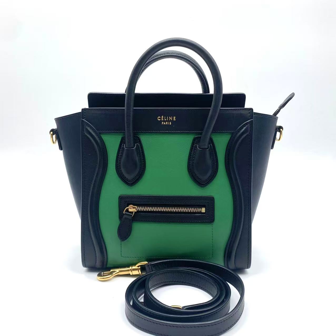 Tri Color Leather Nano Luggage Tote