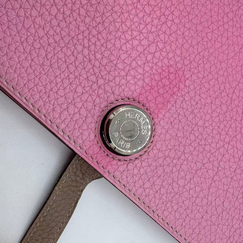 Pink Togo Dogon Recto Verso Wallet