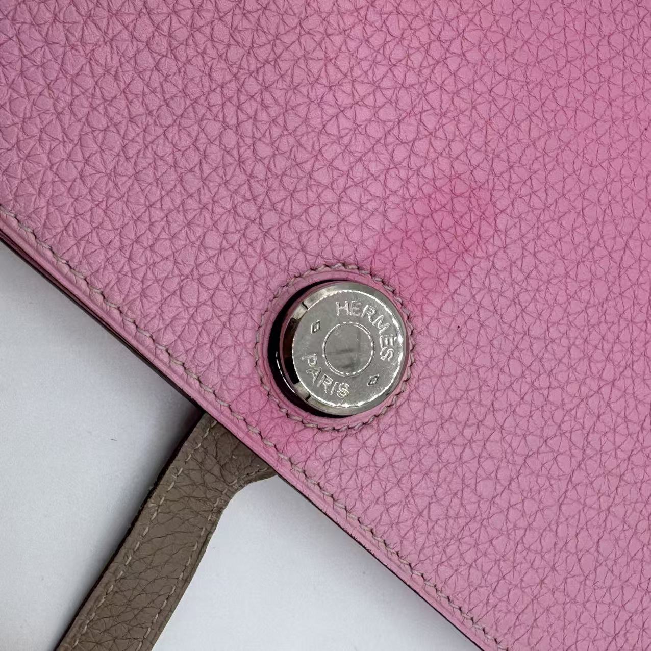 Pink Togo Dogon Recto Verso Wallet
