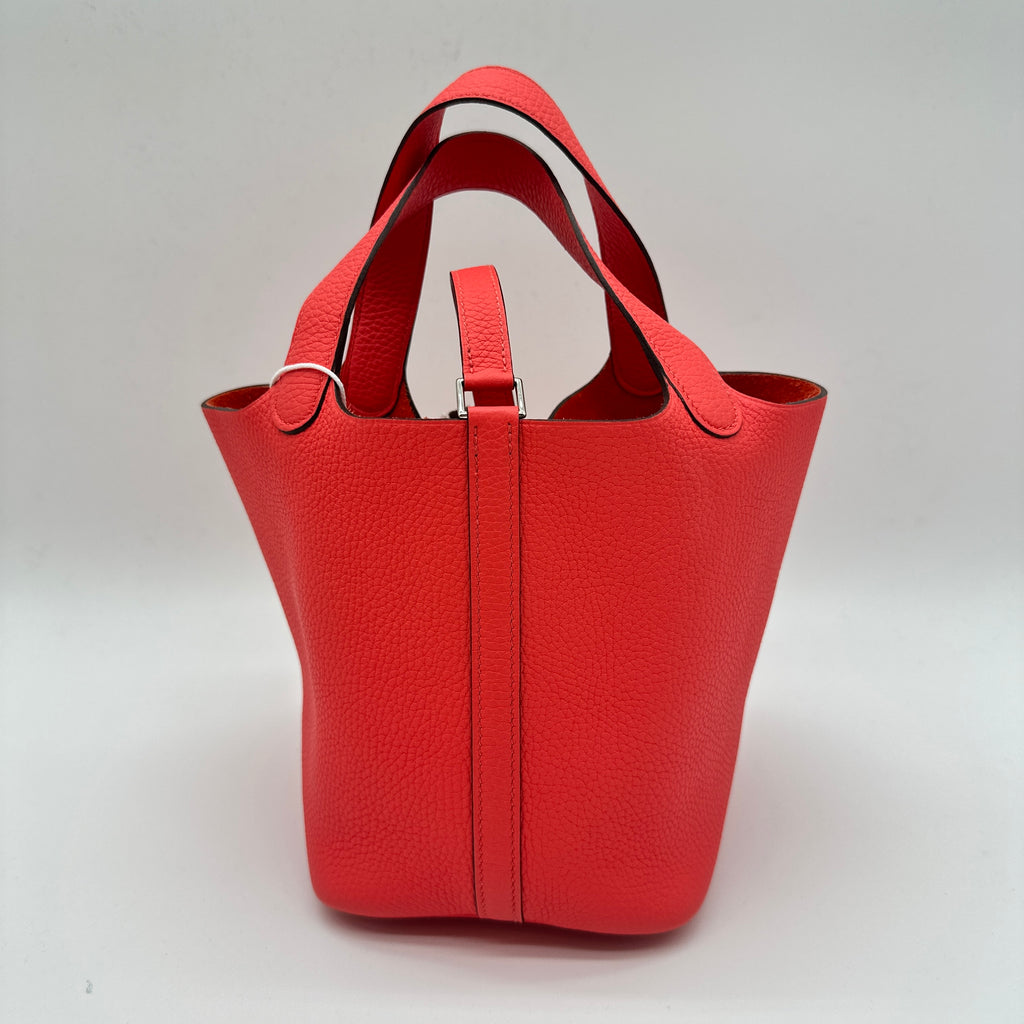 Taurillon Clemence  Picotin Lock 22 MM Rouge de Coeur