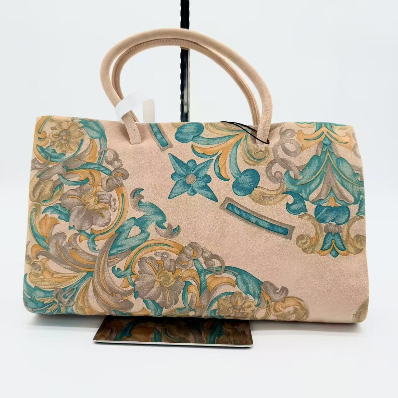 Rare Damier Teal Pasley Suede Handbag