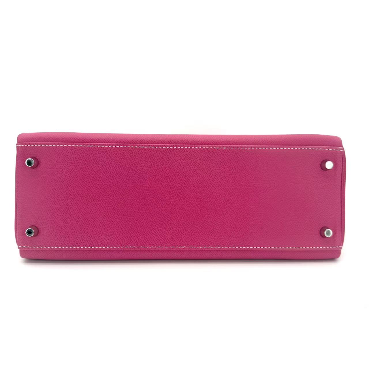 Kelly 32 Epsom E5 Rose Tyrien with Gold Hardware