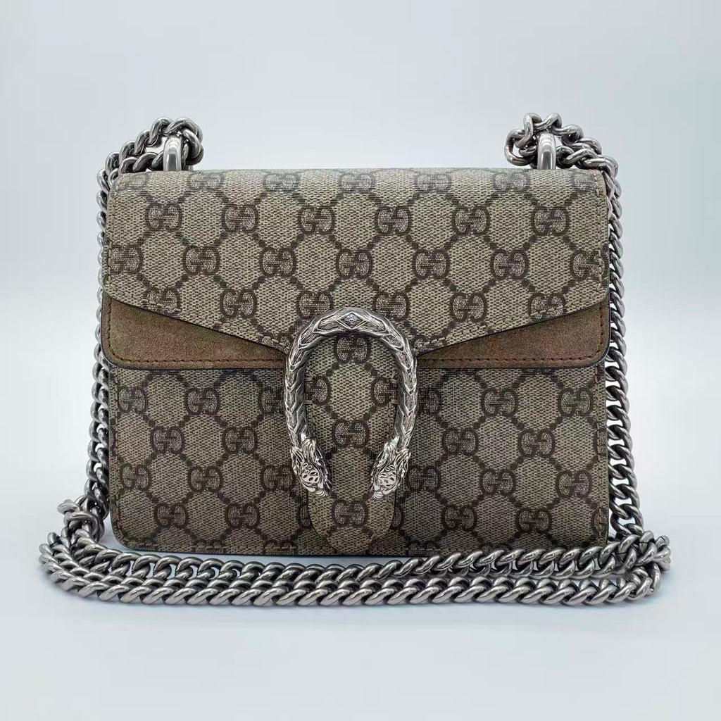 GG Supreme Monogram MIni Dionysus Shoulder Bag Taupe