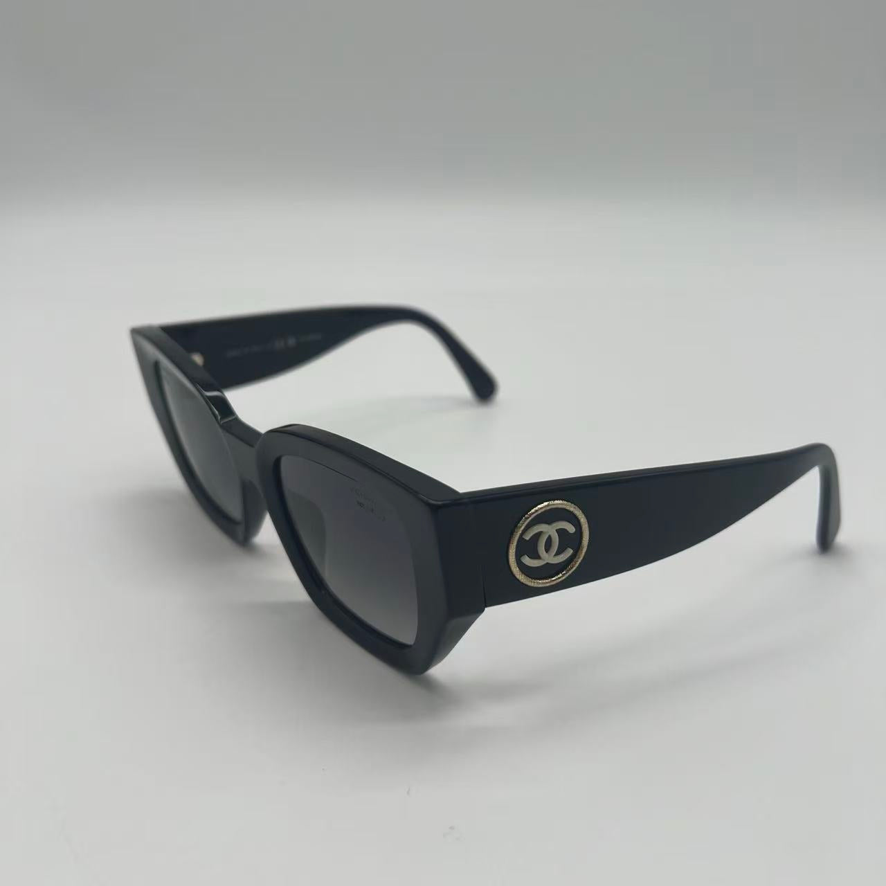 Black Acetate Frame CC Sunglasses-twins