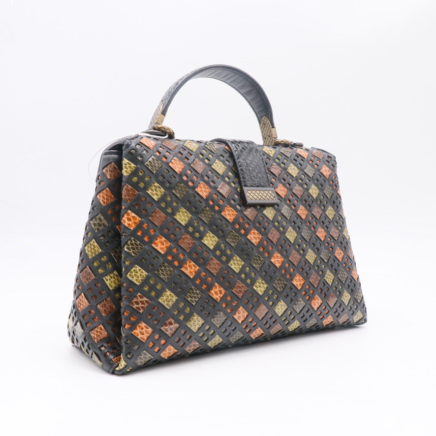 Piazza Top Handle Bag Intrecciato Twins