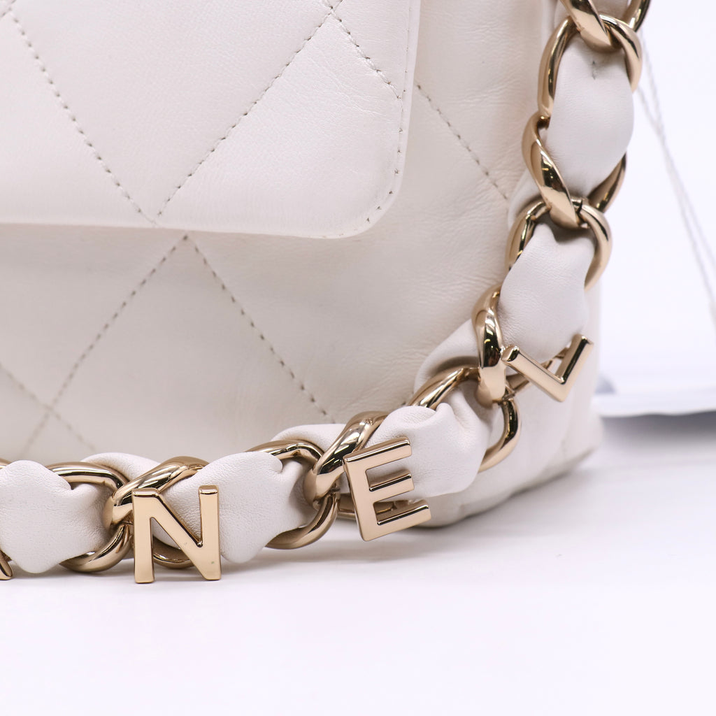 Lambskin Quilted Small Logo Strap Flap Bag Twins LDZ1704