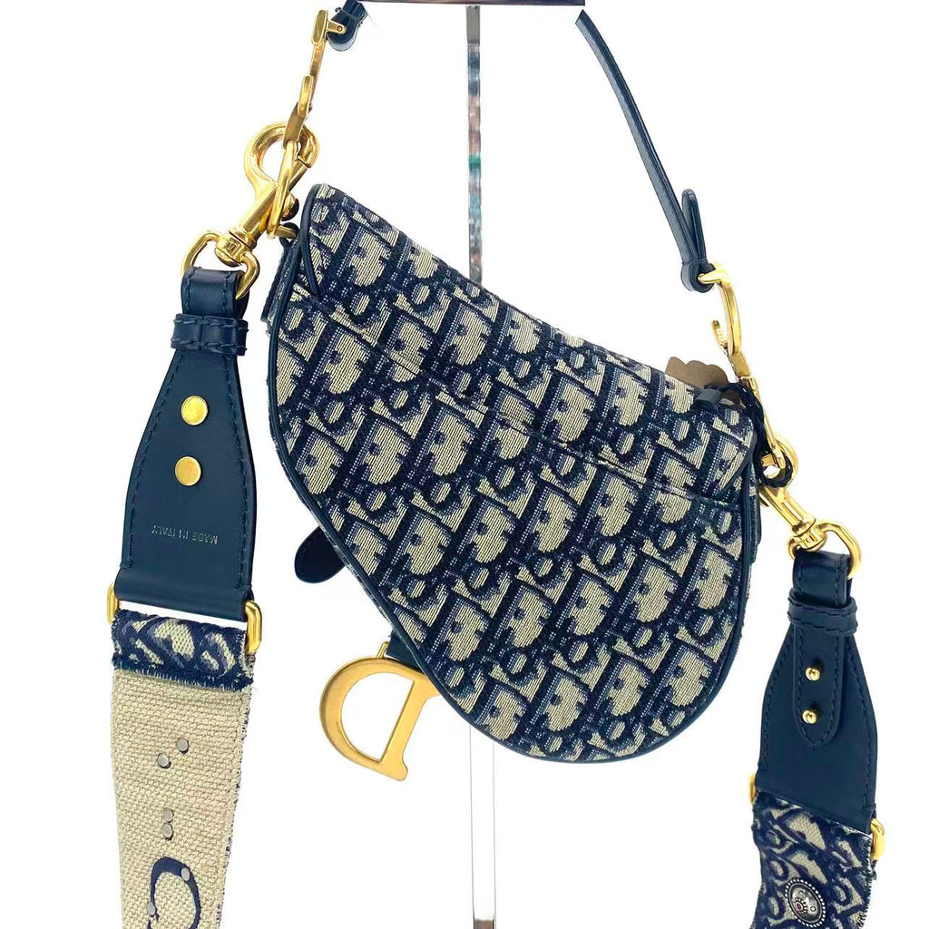 Oblique Mini Saddle Bag Blue