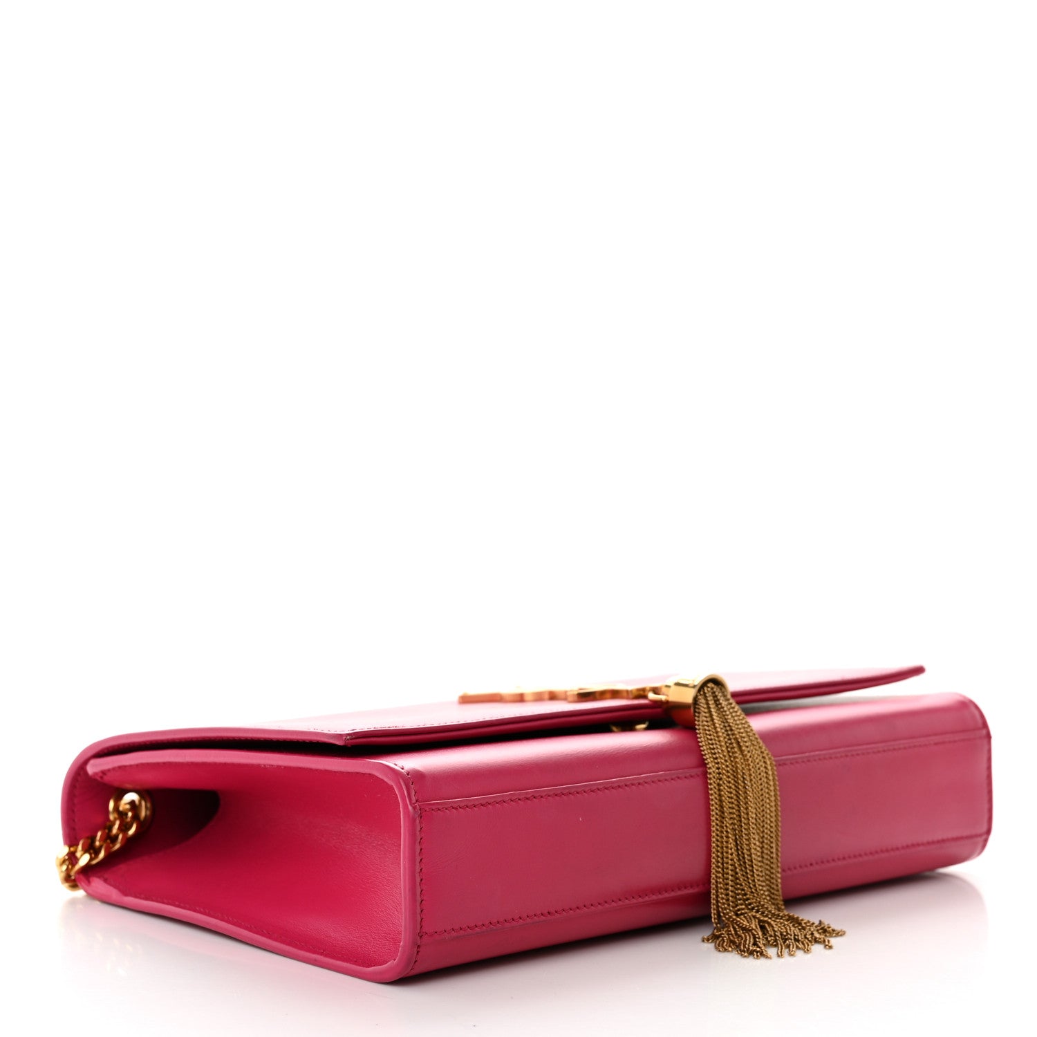 Smooth Calfskin Classic Monogram Kate Tassel Chain Wallet Pink Twins