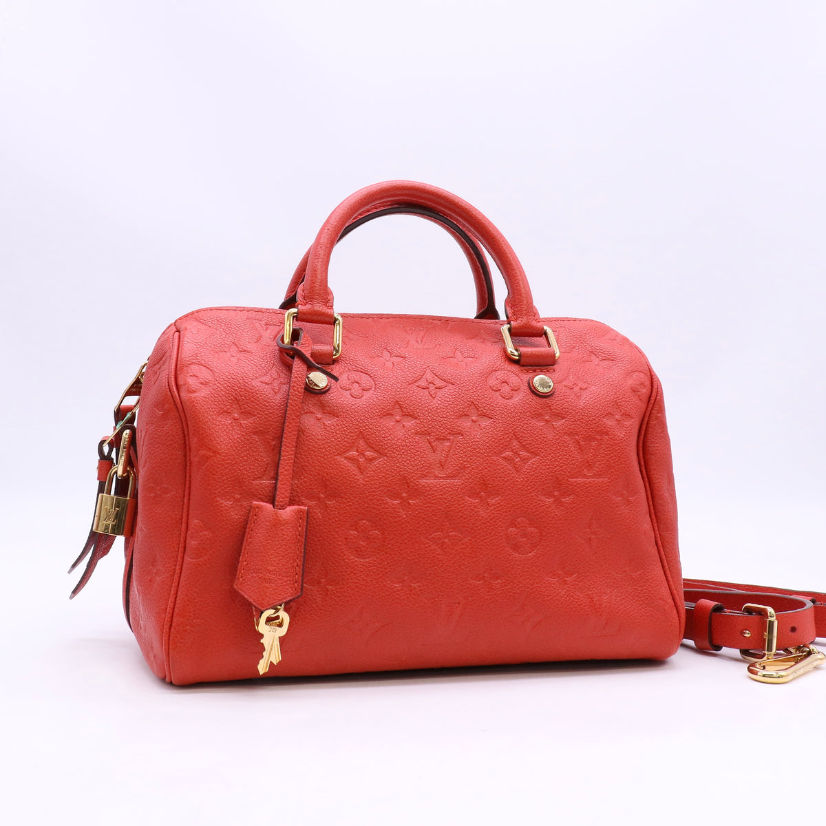 Speedy Bandouliere Bag Monogram Empreinte Leather 25 Twins  B24700