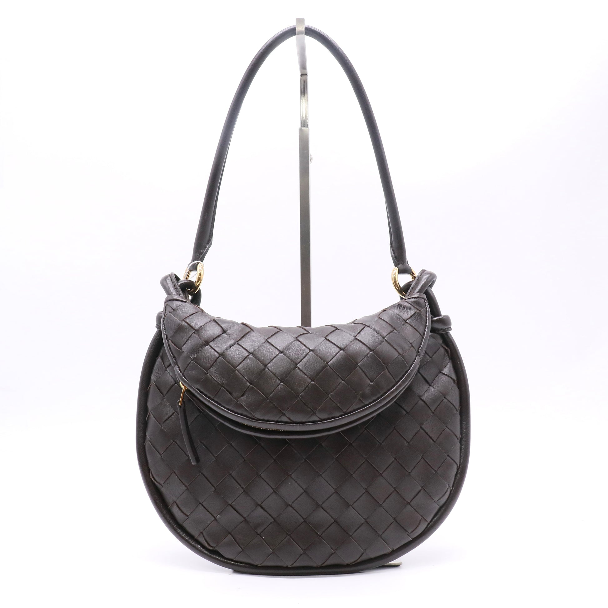 Gemelli Shoulder Bag Intrecciato Leather Small Twins LDZ702