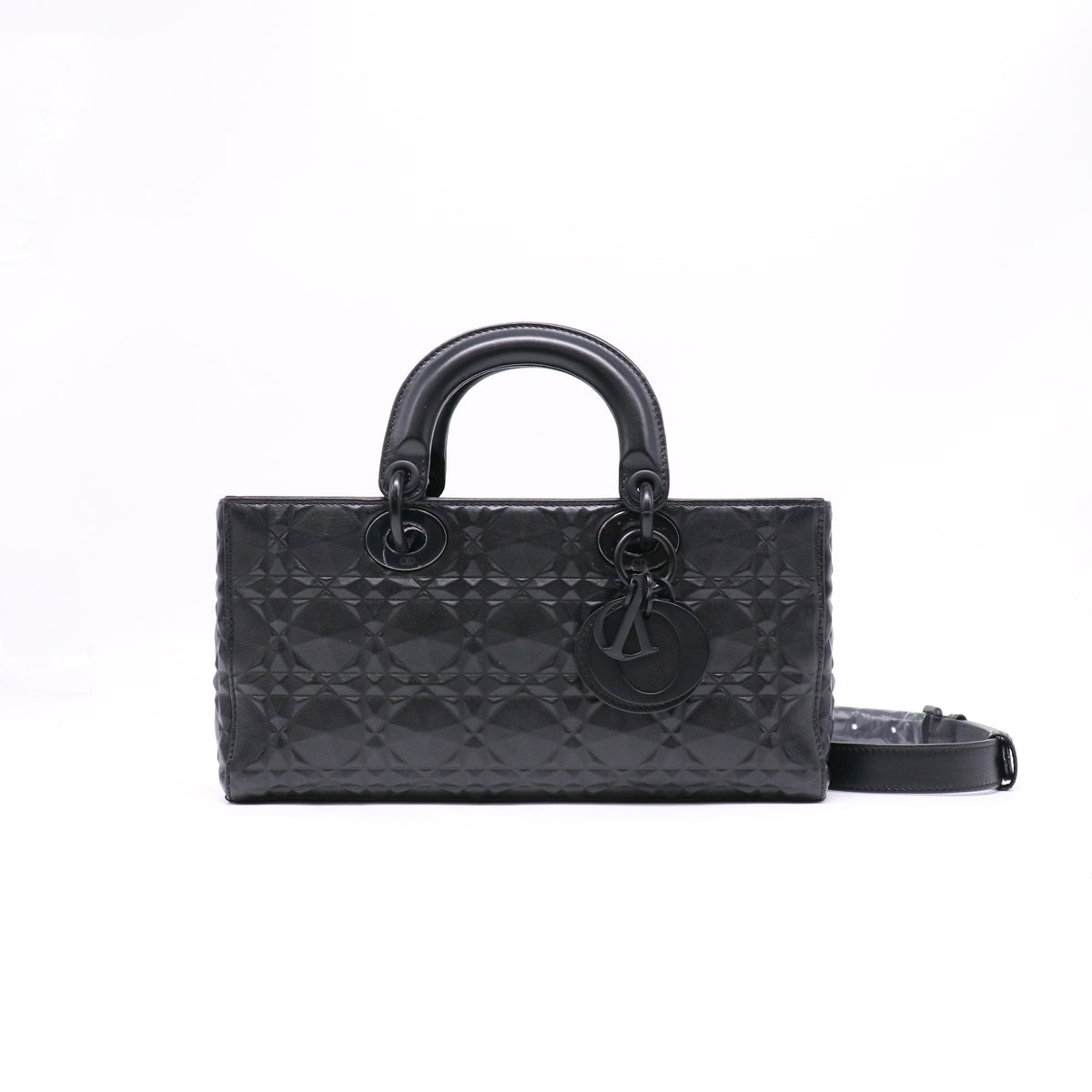Ultra Matte Lady D-Joy Bag Diamond Motif Cannage Calfskin Medium Twins LDJ6759
