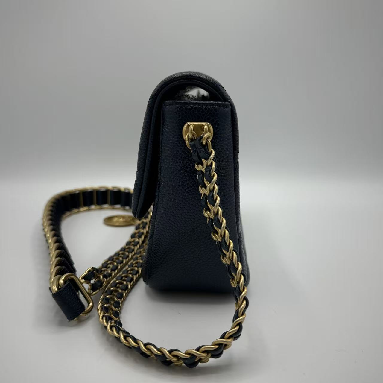 Chain Soul Flap Bag Quilted Caviar Mini