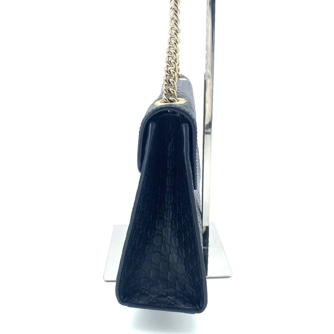 Microguccissima Medium Emily Chain Shoulder Bag Black
