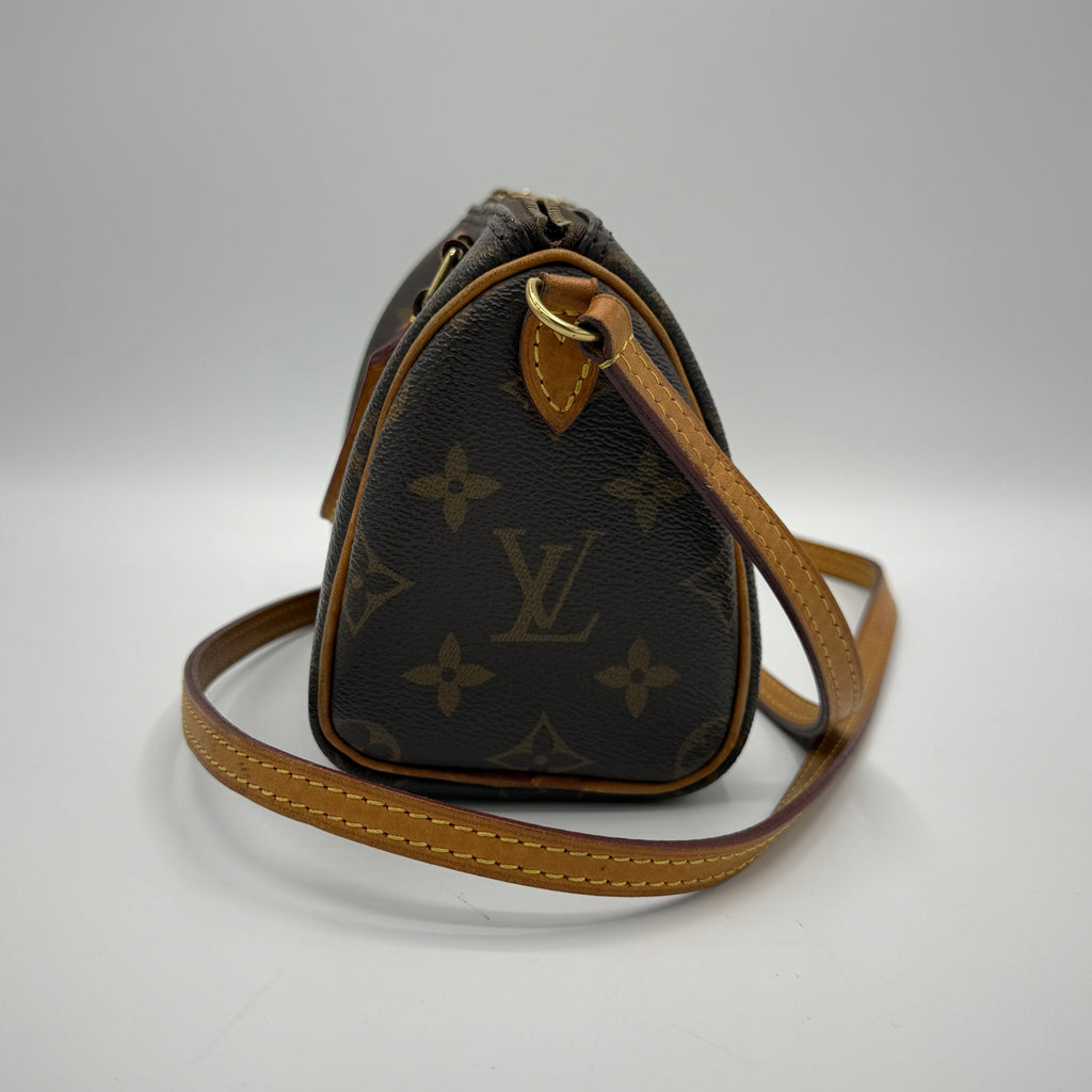 Speedy Bandouliere Bag Monogram Canvas Nano