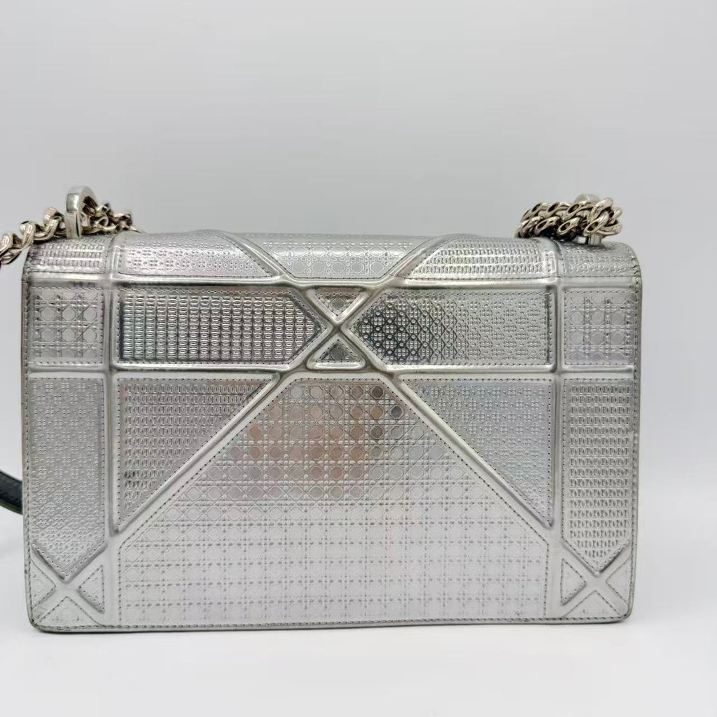 Diorama Flap Bag Cannage Embossed Calfskin Medium