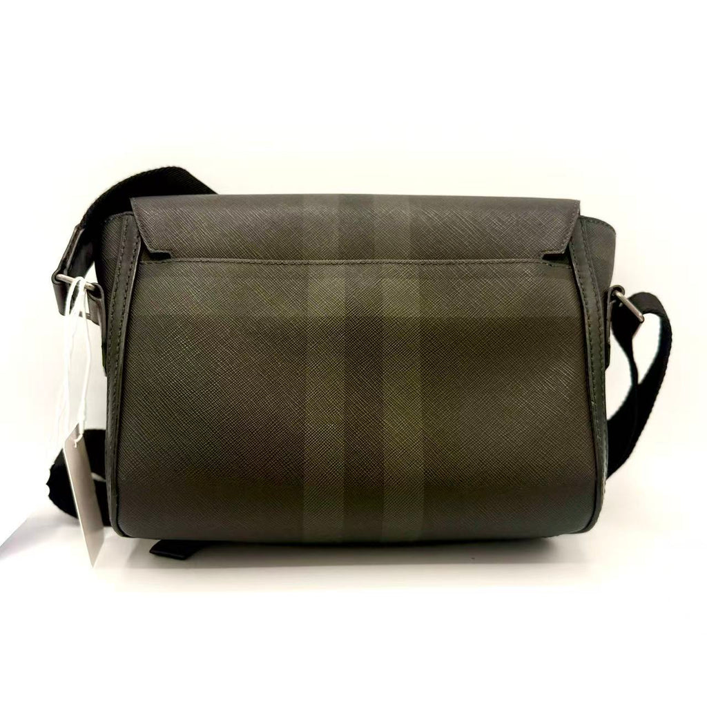 Charcoal Check Small Wright Messenger Bag