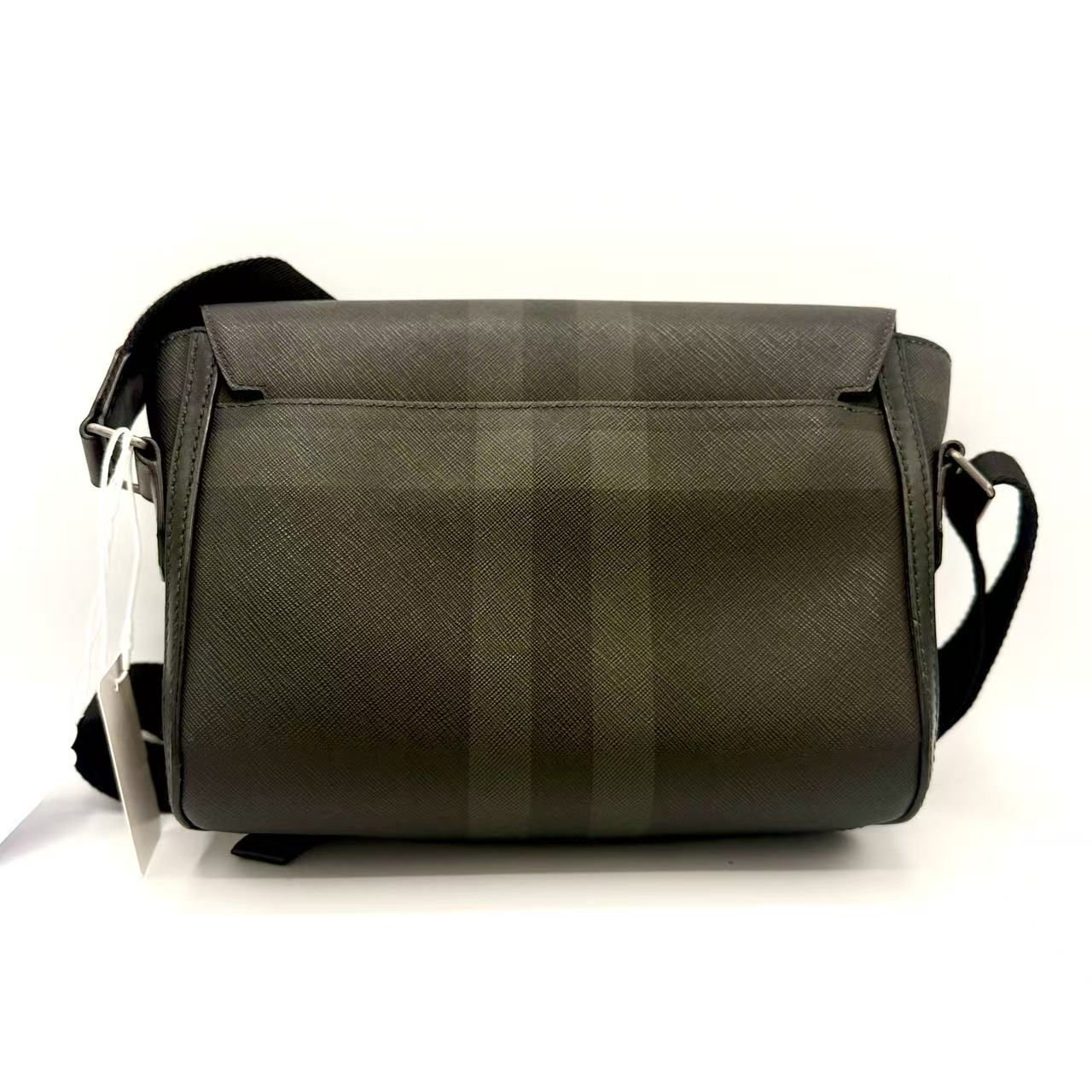 Charcoal Check Small Wright Messenger Bag