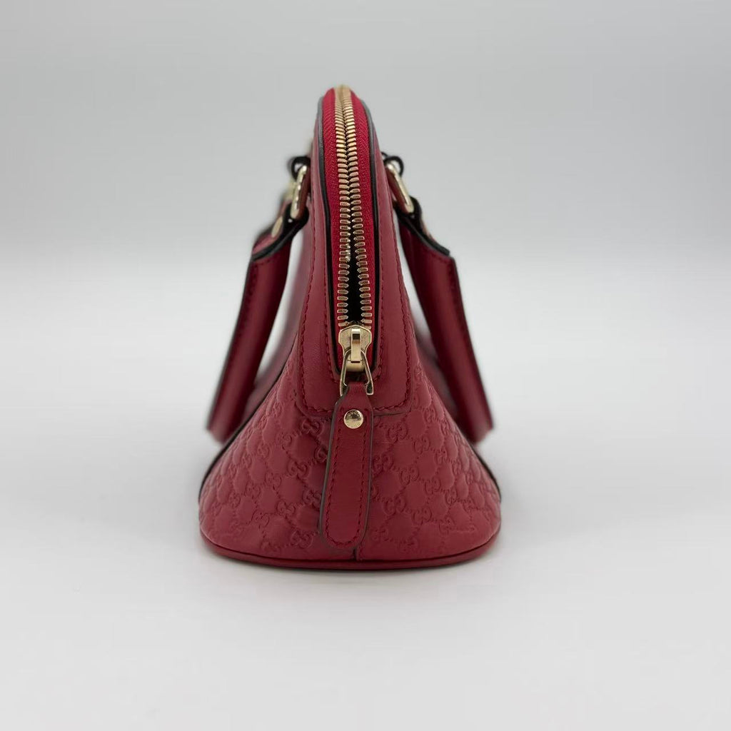 Convertible Dome Satchel Microguccissima Leather Mini