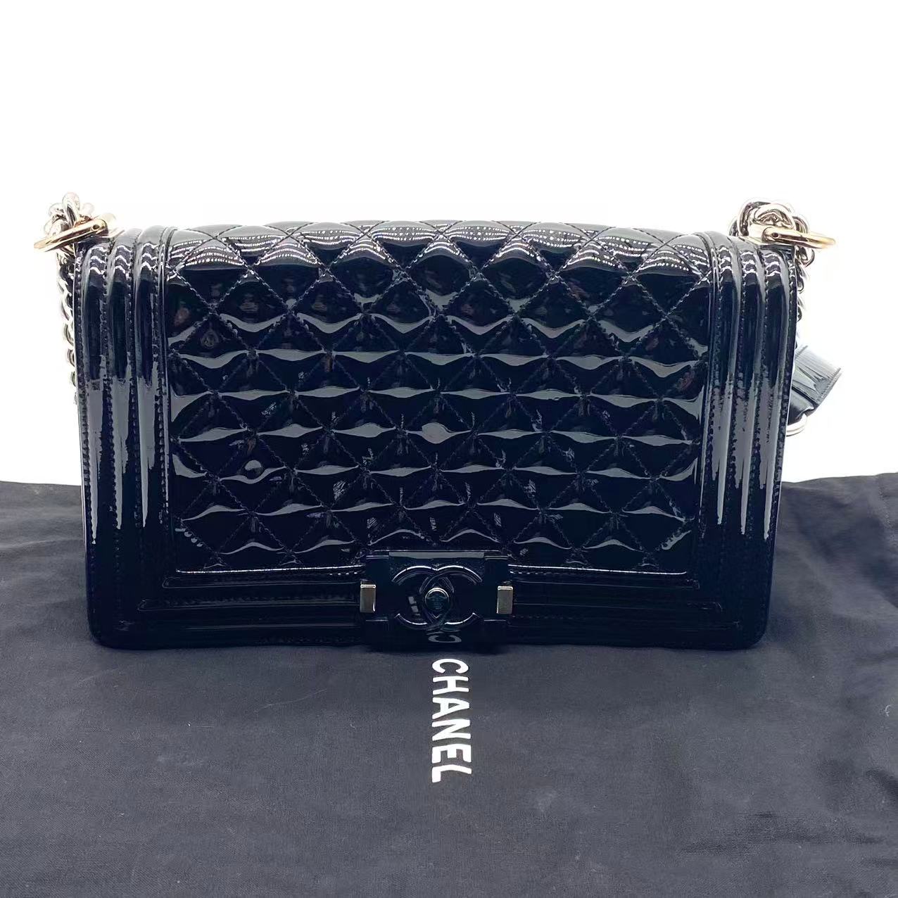 Boy patent leather crossbody bag