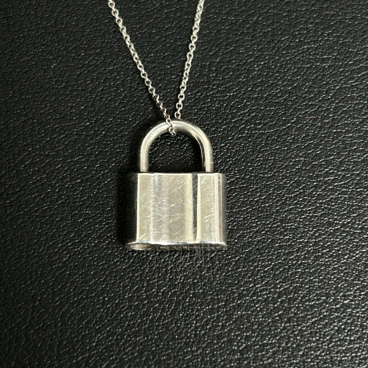 Tiffany & Co. Sterling Silver 1837 Lock Necklace Twins LDJ3448