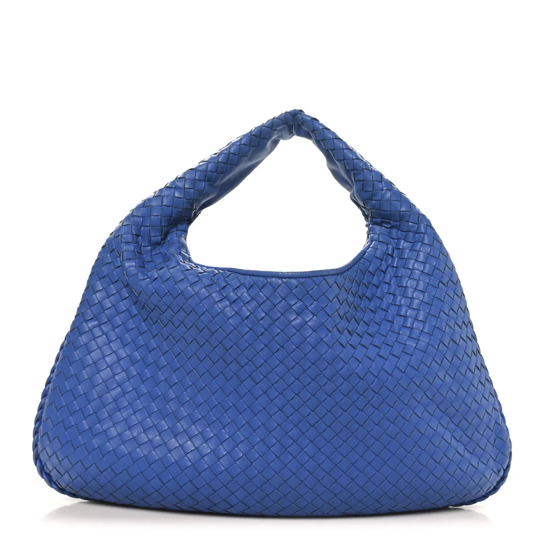 Bottega Veneta Blue Intrecciato Woven Nappa Leather Large Veneta Hobo Bag Twins LDJ6002