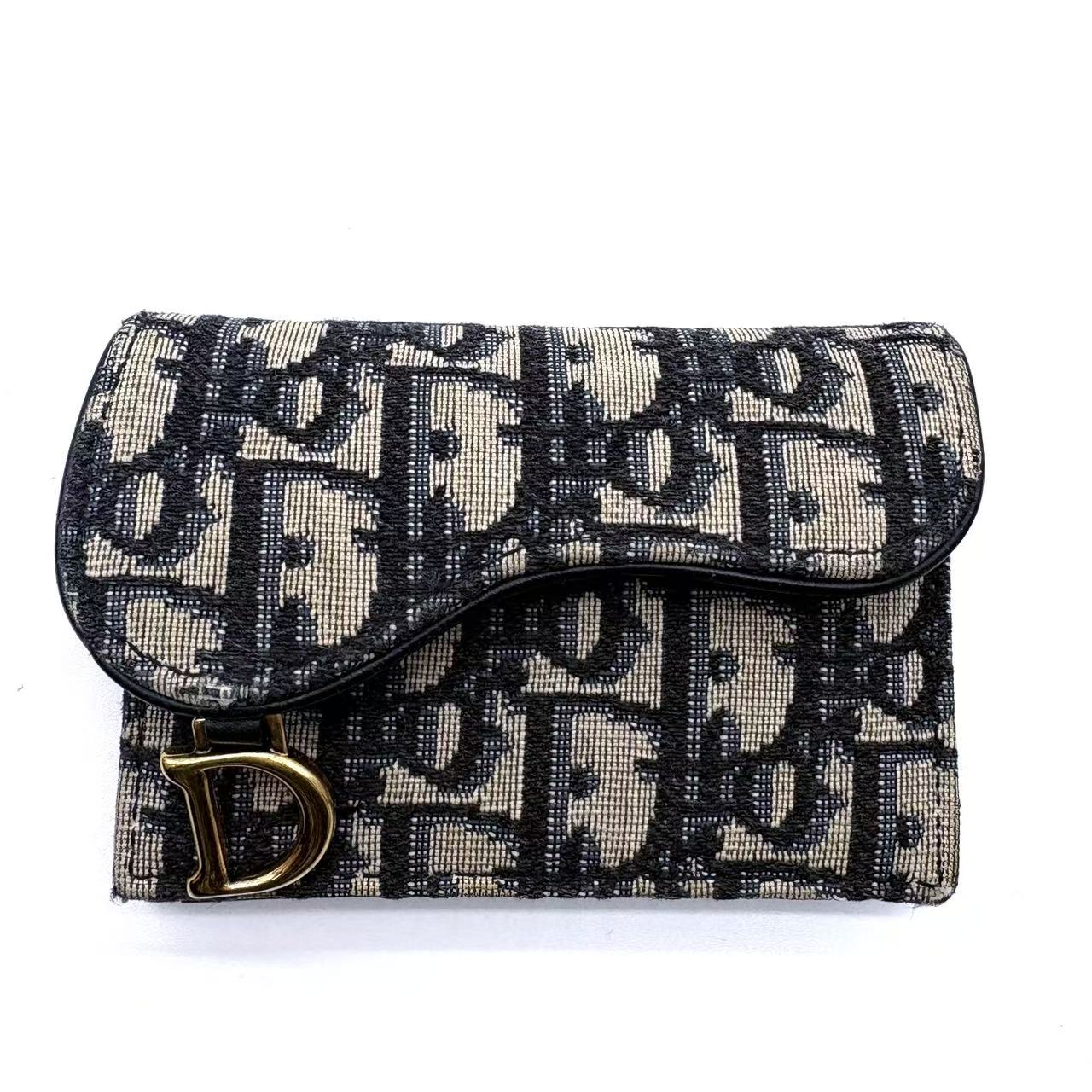 Saddle Flap Wallet Oblique Canvas Mini