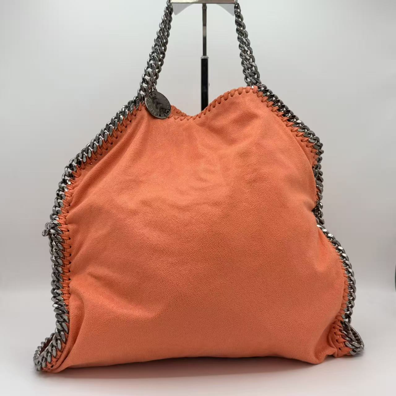 Shaggy Deer Mini Falabella Fold Over Tote Orange