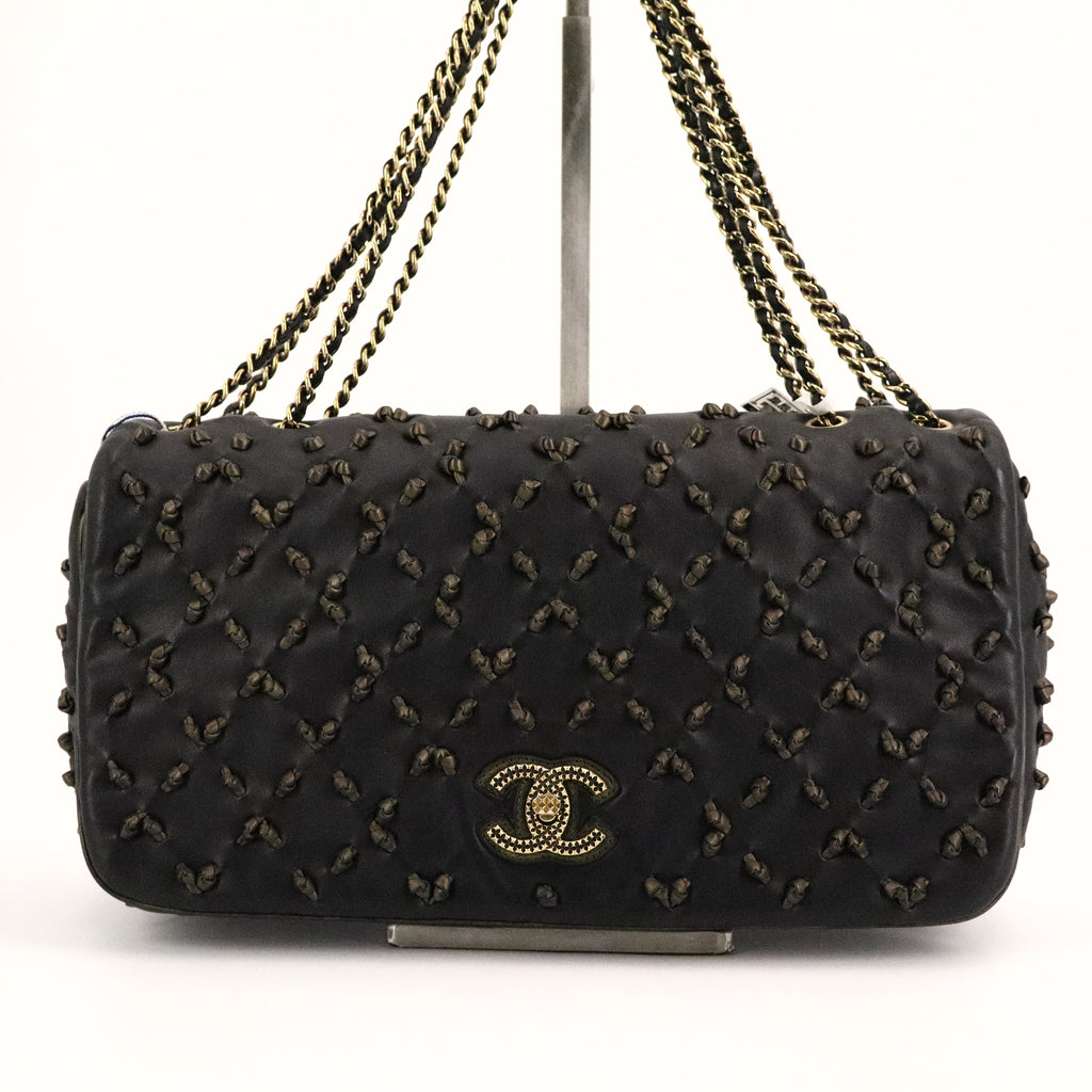 Limited Edition Chic Knot Flap Bag Lambskin Medium Gold Hardware Twins
