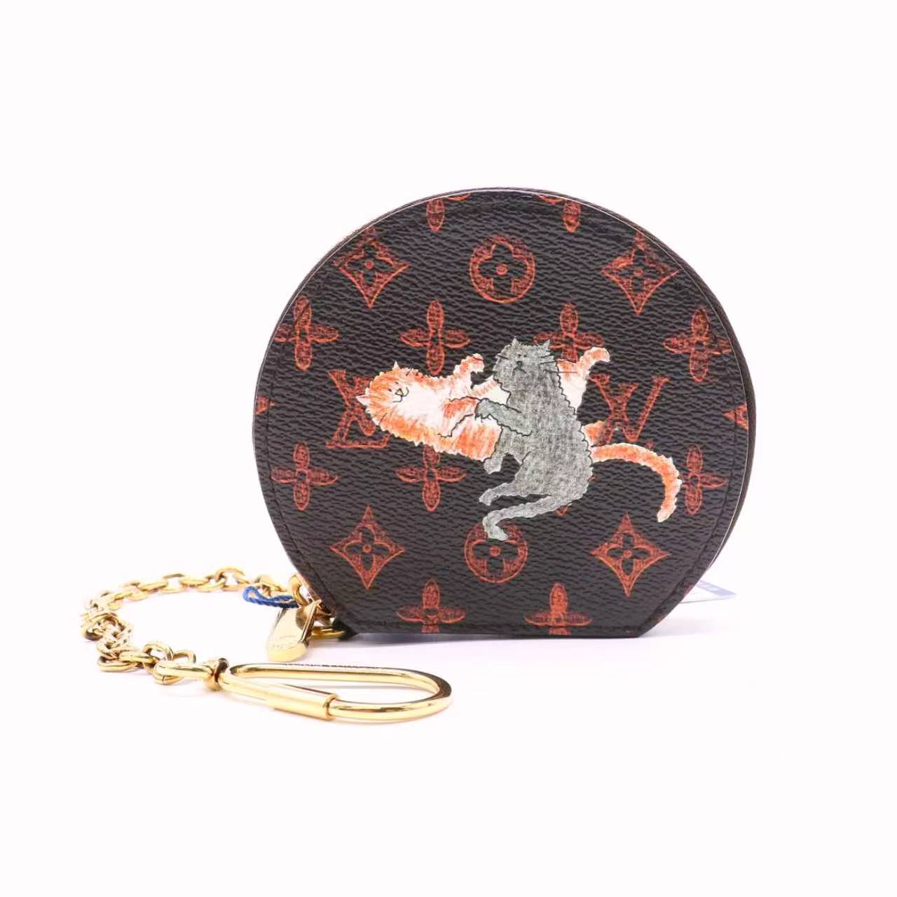 Louis Vuitton Limited Edition Marron/Orange Catogram Canvas Micro Boite Chapeau Hat Box Bag twins LDJ5436