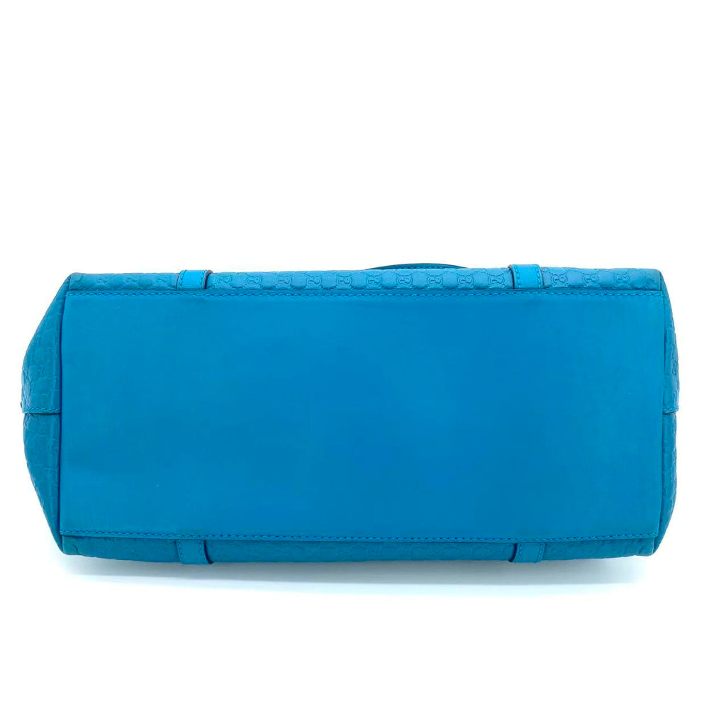 Soft Microguccissima Dome Satchel Deep Cobalt