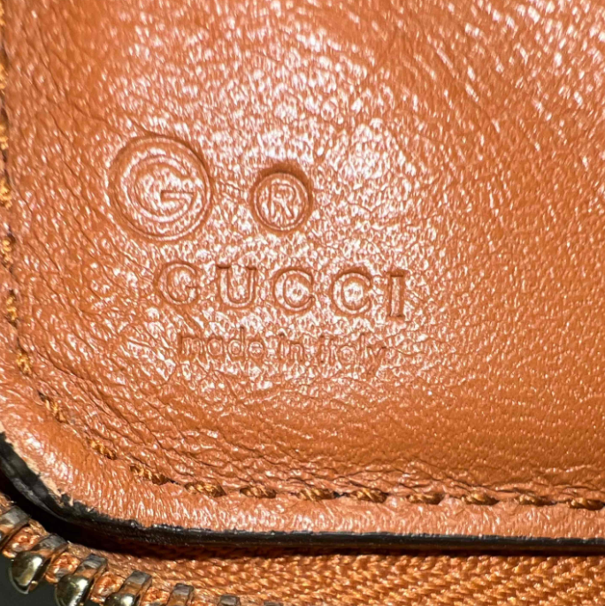 Guccissima Zip Around Wallet Natural Brown W23435