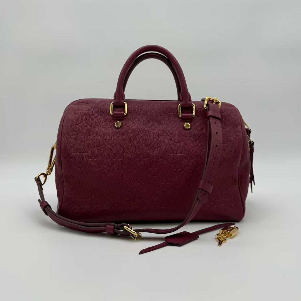 Speedy Bandouliere Bag Monogram Empreinte Leather 30