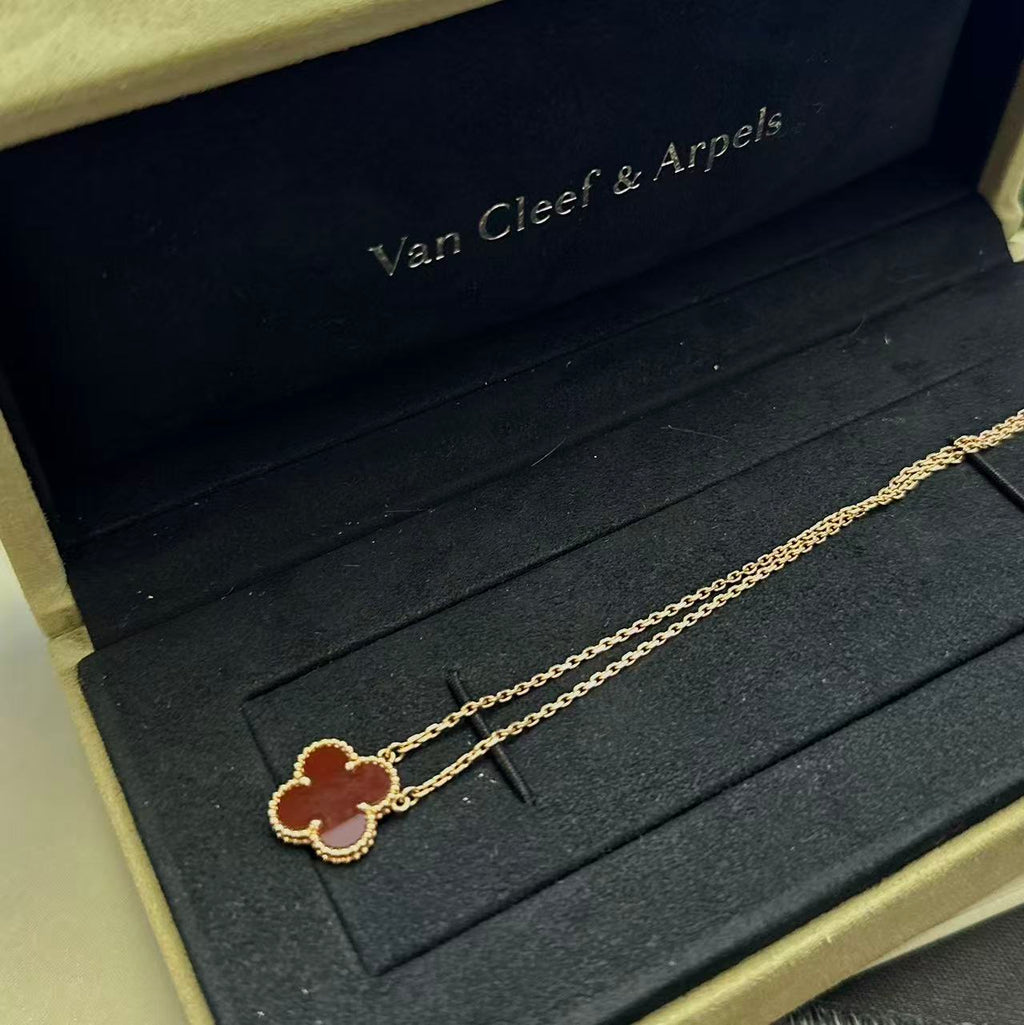VCA Red Alhambra pendant