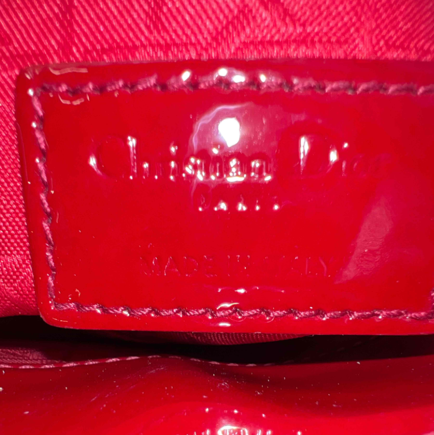 Patent Leather Mini Patent Cannage Lady Dior B24423