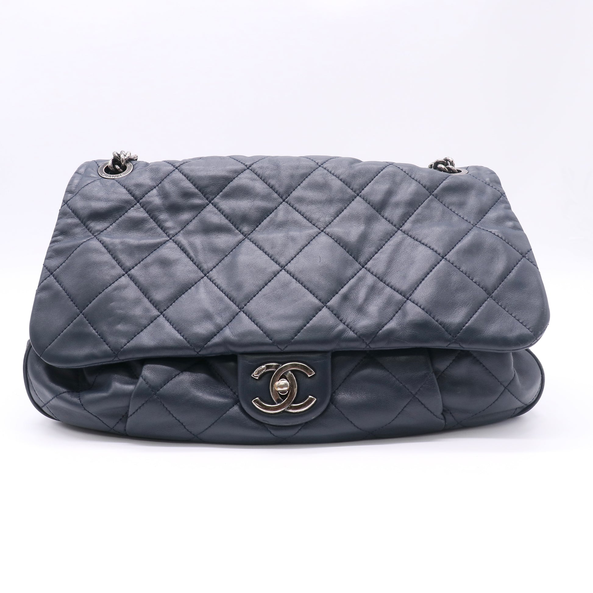 Chanel Calfskin Quilted Coco Pleats Flap Bag twins LDZ636