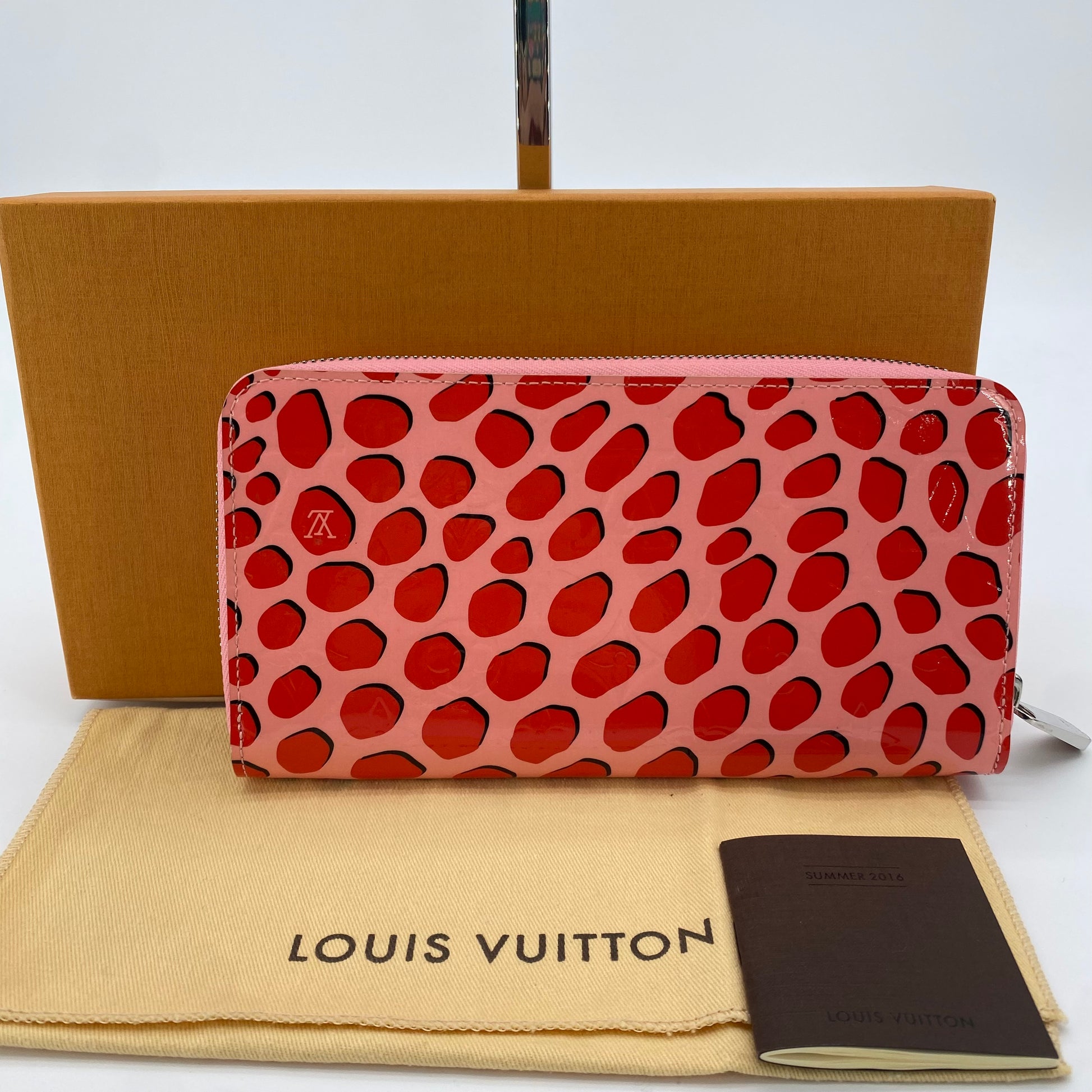 Limited Edition Sugar Poppy Monogram Vernis Zippy Jungle Dots Wallet