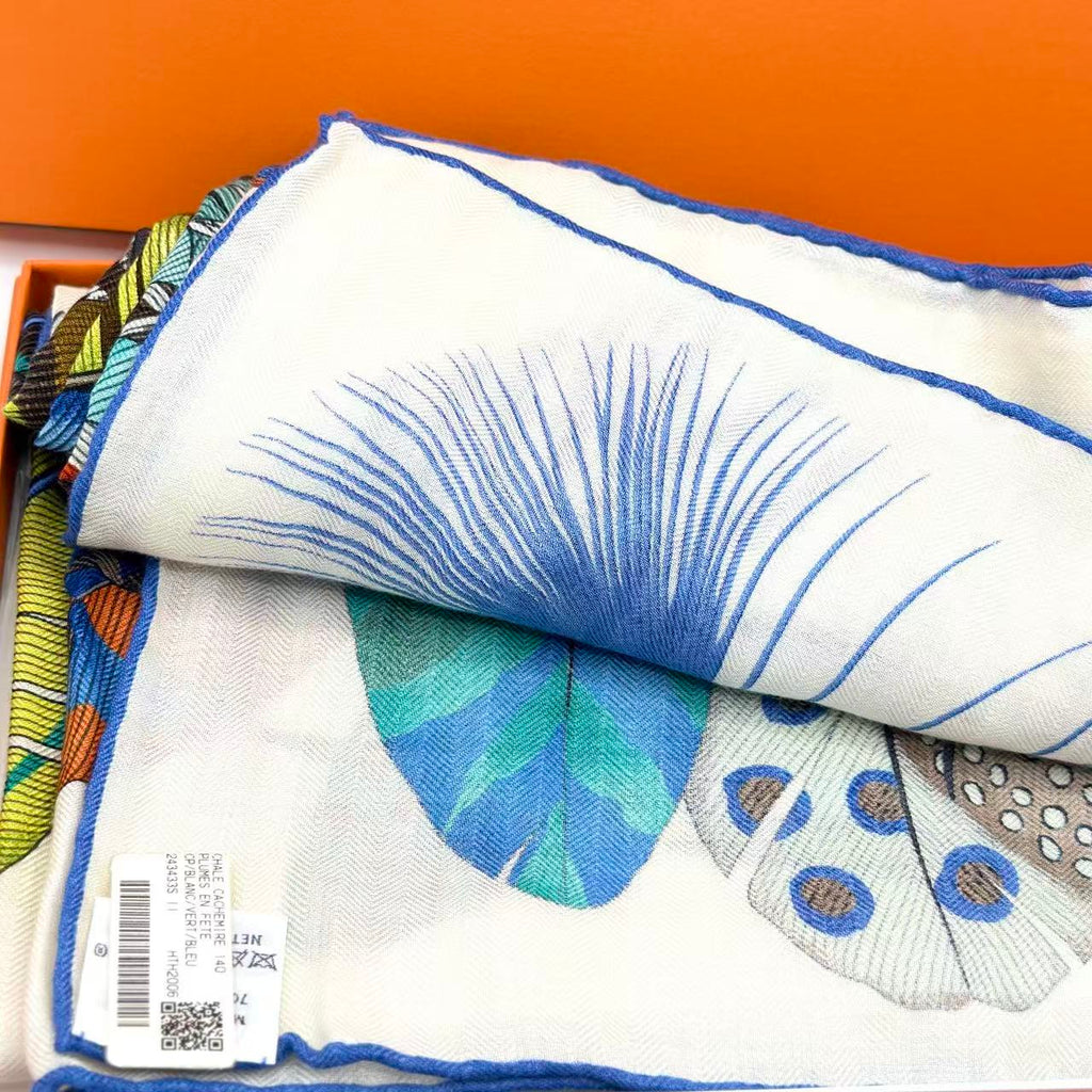 Chale Cashemire 140 PLUMES EN FETE