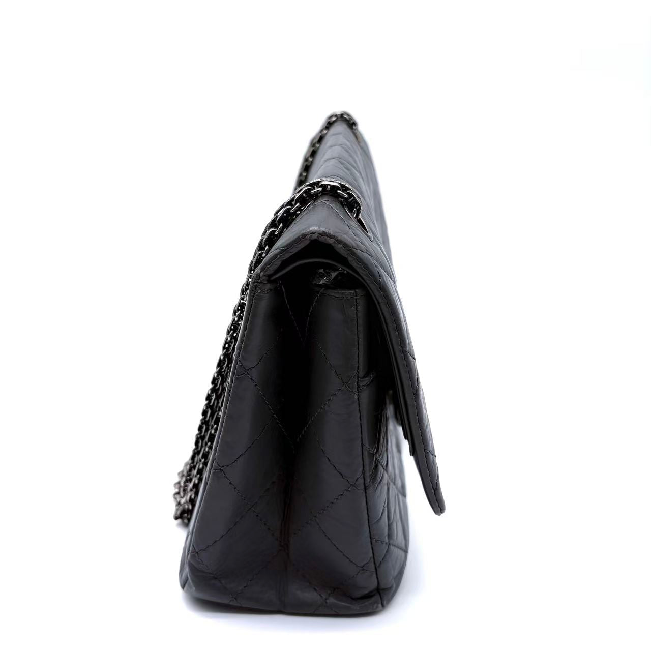 Reissue 2.55 Flap Bag Metallic Quilted Aged Calfskin