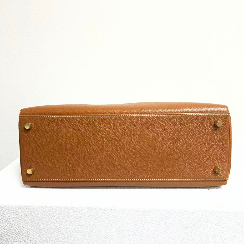 Kelly Handbag Gold Courchevel with Gold Hardware 32 LDM-1945