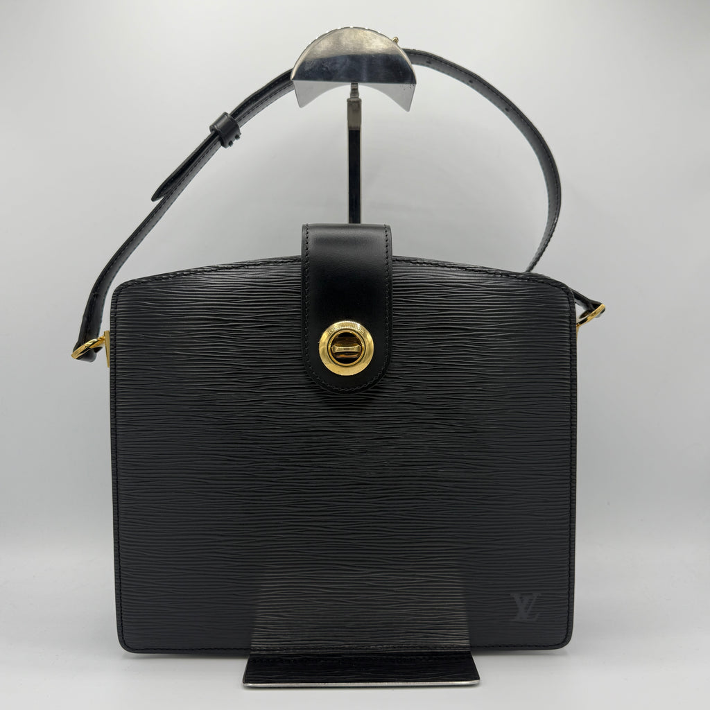 Epi Capuchin Shoulder Bag Black Vintage
